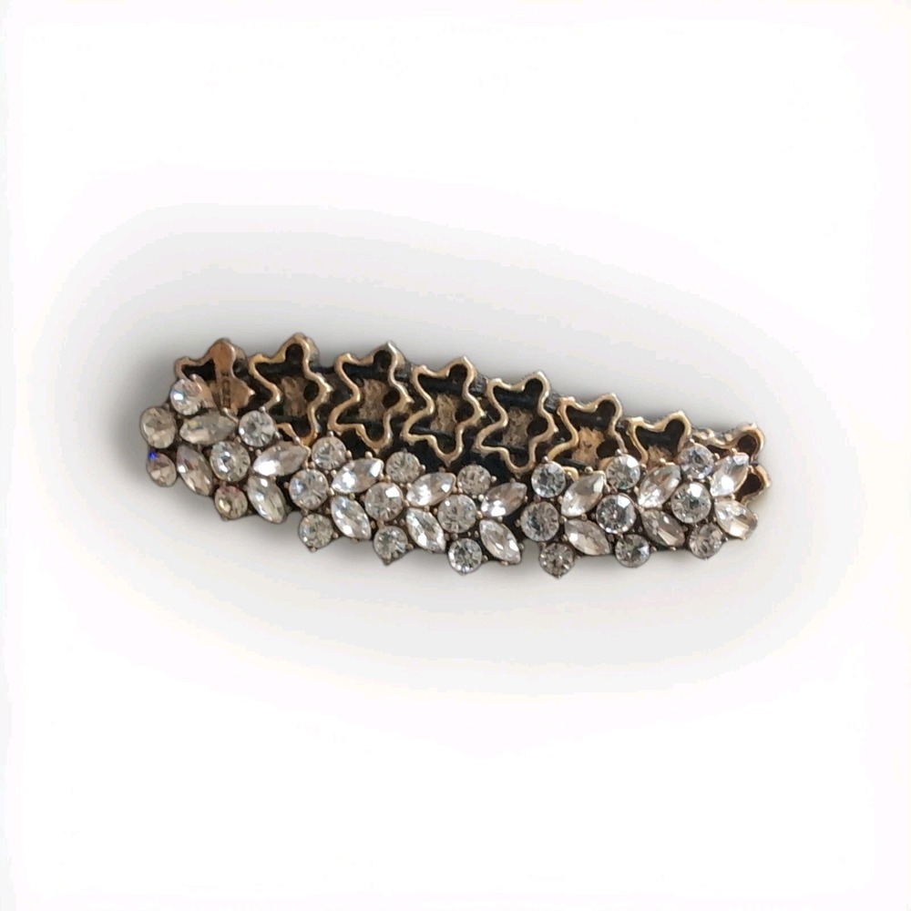 Vintage J‎ Crew Crystal High Dome Rhinestone Cluster Bling Bracelet